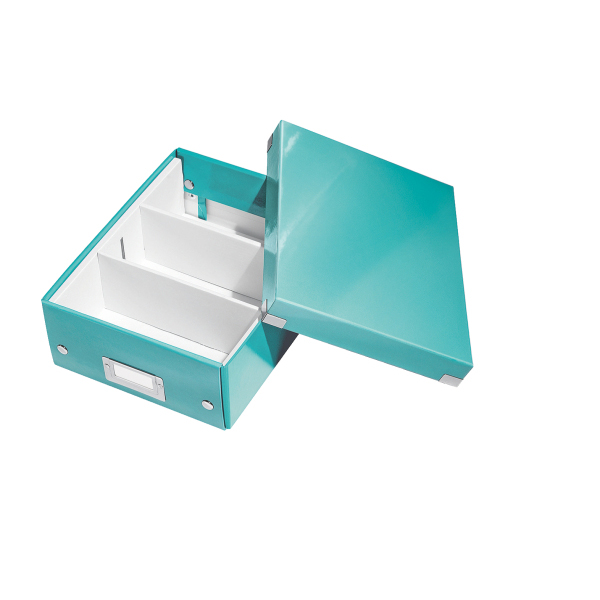 LEITZ 6057-00-51 CLICK&STORE Organisationsbox klein Aufbewahrungsbox Eisblau