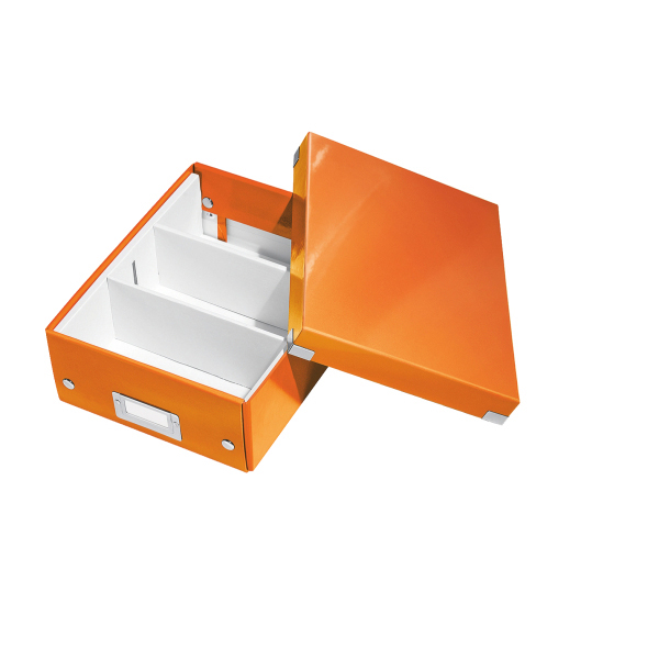 LEITZ 6057-00-44 CLICK&STORE Organisationsbox klein Aufbewahrungsbox Orange