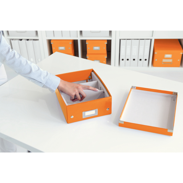 LEITZ 6057-00-44 CLICK&STORE Organisationsbox klein Aufbewahrungsbox Orange