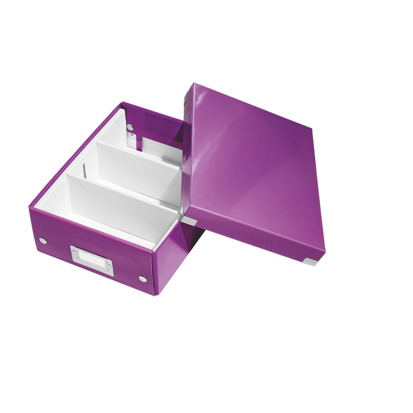 LEITZ 6057-00-62 CLICK&STORE Organisationsbox klein Aufbewahrungsbox Violett