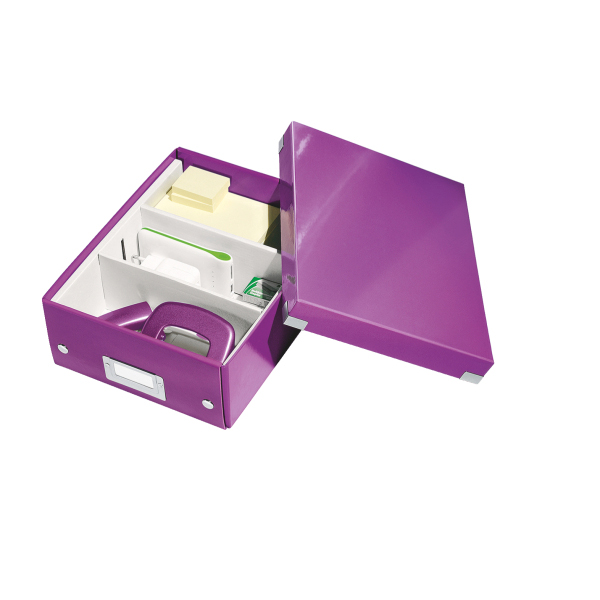 LEITZ 6057-00-62 CLICK&STORE Organisationsbox klein Aufbewahrungsbox Violett