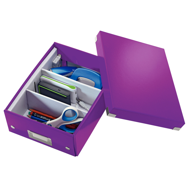 LEITZ 6057-00-62 CLICK&STORE Organisationsbox klein Aufbewahrungsbox Violett