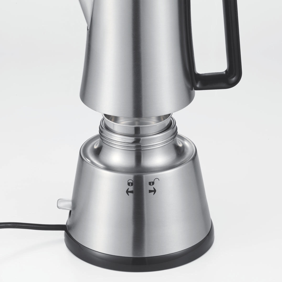 CLOER 5928 Espressokocher Edelstahl/Schwarz