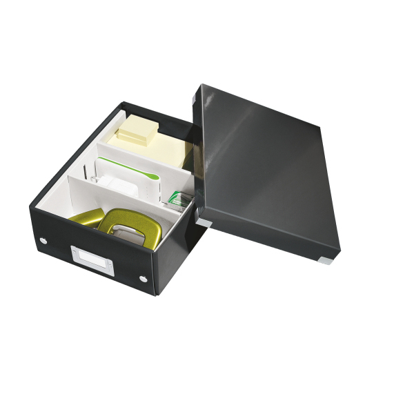 LEITZ 6057-00-95 CLICK&STORE Organisationsbox klein Aufbewahrungsbox Schwarz