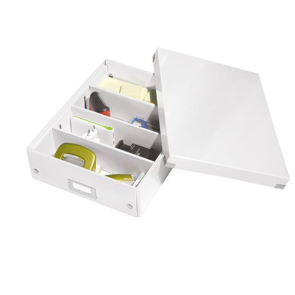 LEITZ 6058-00-01 CLICK&STORE Organisationsbox mittel Aufbewahrungsbox Weiß