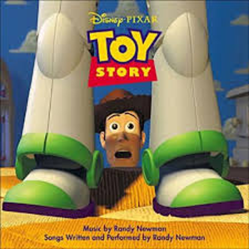 Toy Story filmzene borítója. Buzz Lightyear és Woody arca látható.