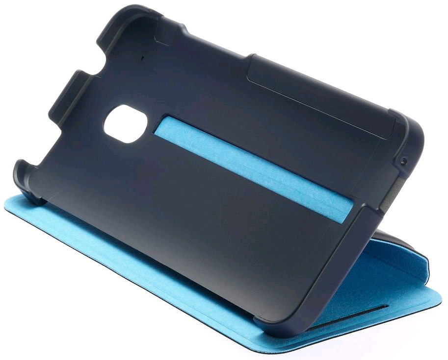 HTC FlipCase Flip Cover, HTC, für dunkelblau-hellblau, mini, mini One One dunkelblau-hellblau