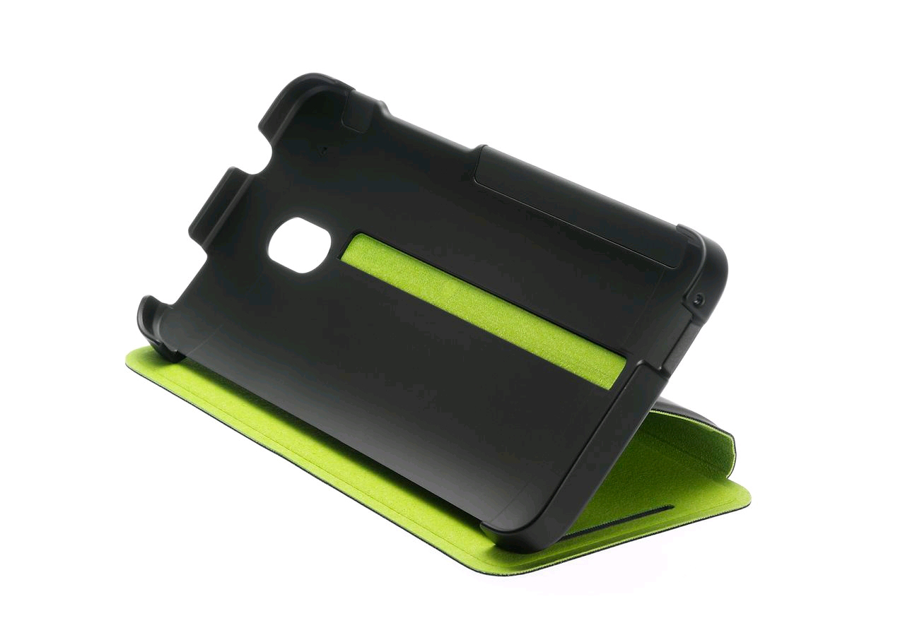 HTC FlipCase Flip Cover, Schwarz-grün One schwarz-grün, für HTC One, HTC,