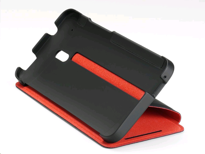 für Flip HTC HTC schwarz-rot, FlipCase One schwarz-rot mini mini, HTC, One Cover,