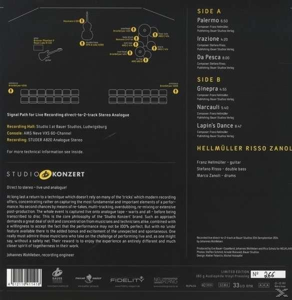 Zanoli, Studio - Franz (Vinyl) Hellmueller Konzert - Stefano Marco Risso,