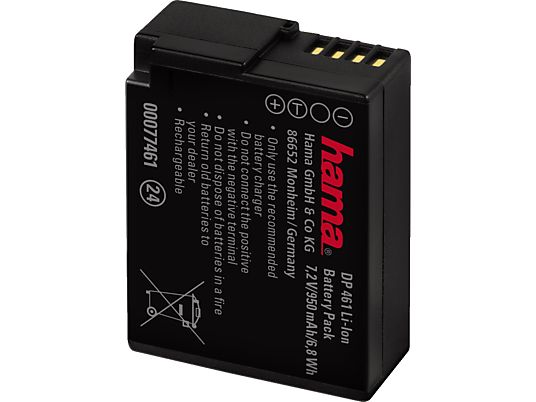 HAMA batteria ione litio DP 461 per Panasonic DMW-BLC12 - Batteria ricaricabile (Nero)