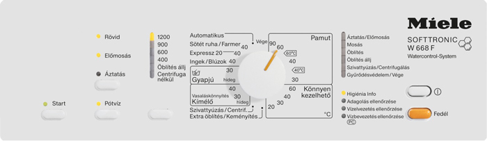 MIELE W668 F felültöltős mosógép