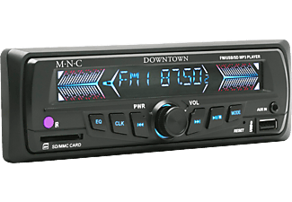 MNC Outlet 39710BK Downtown MP3-as autórádió USB/SD/MMC/AUX bemenettel, fekete