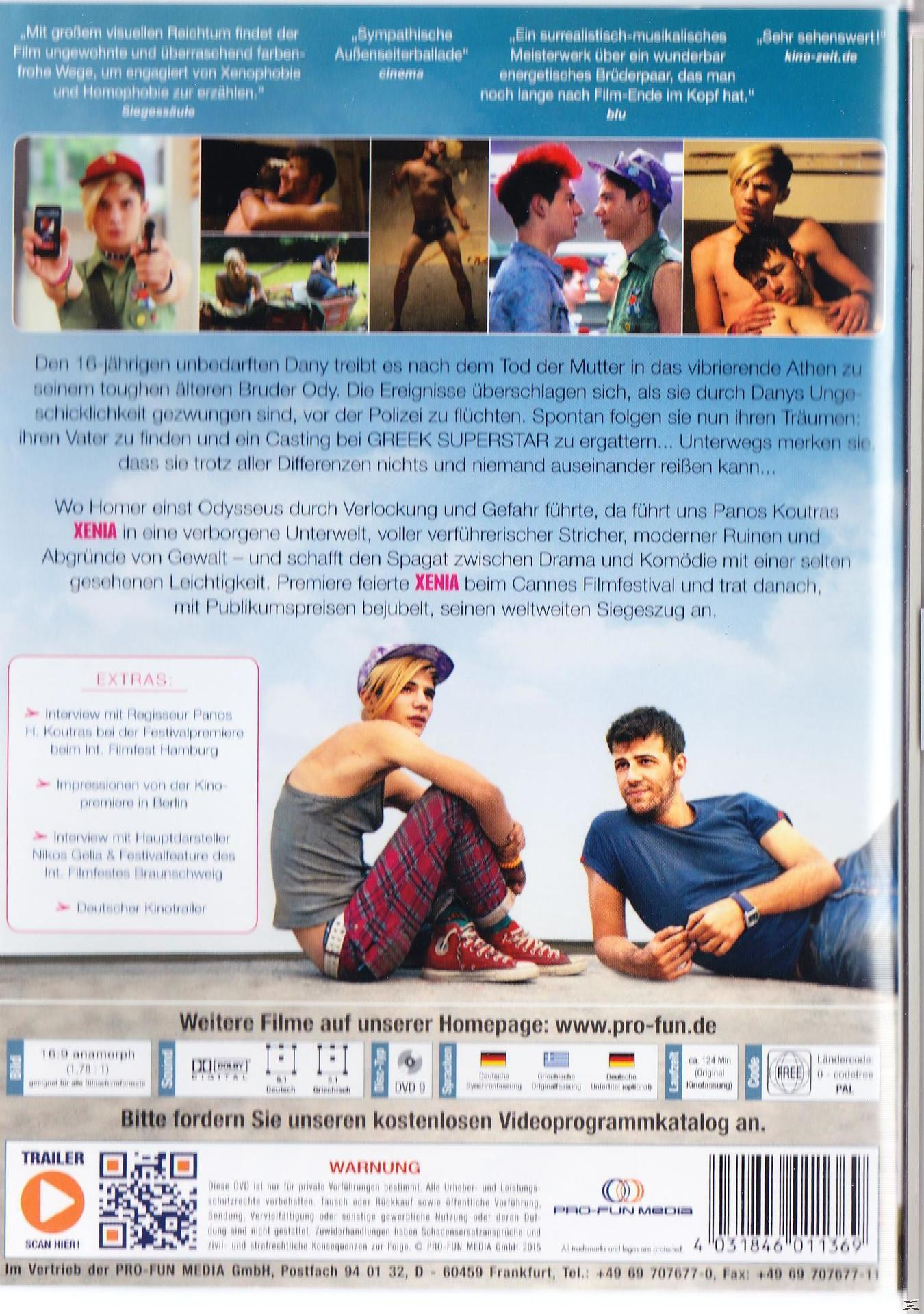 Rückseite eines Films mit einer Gruppe von Leuten vor weißem Hintergrund.