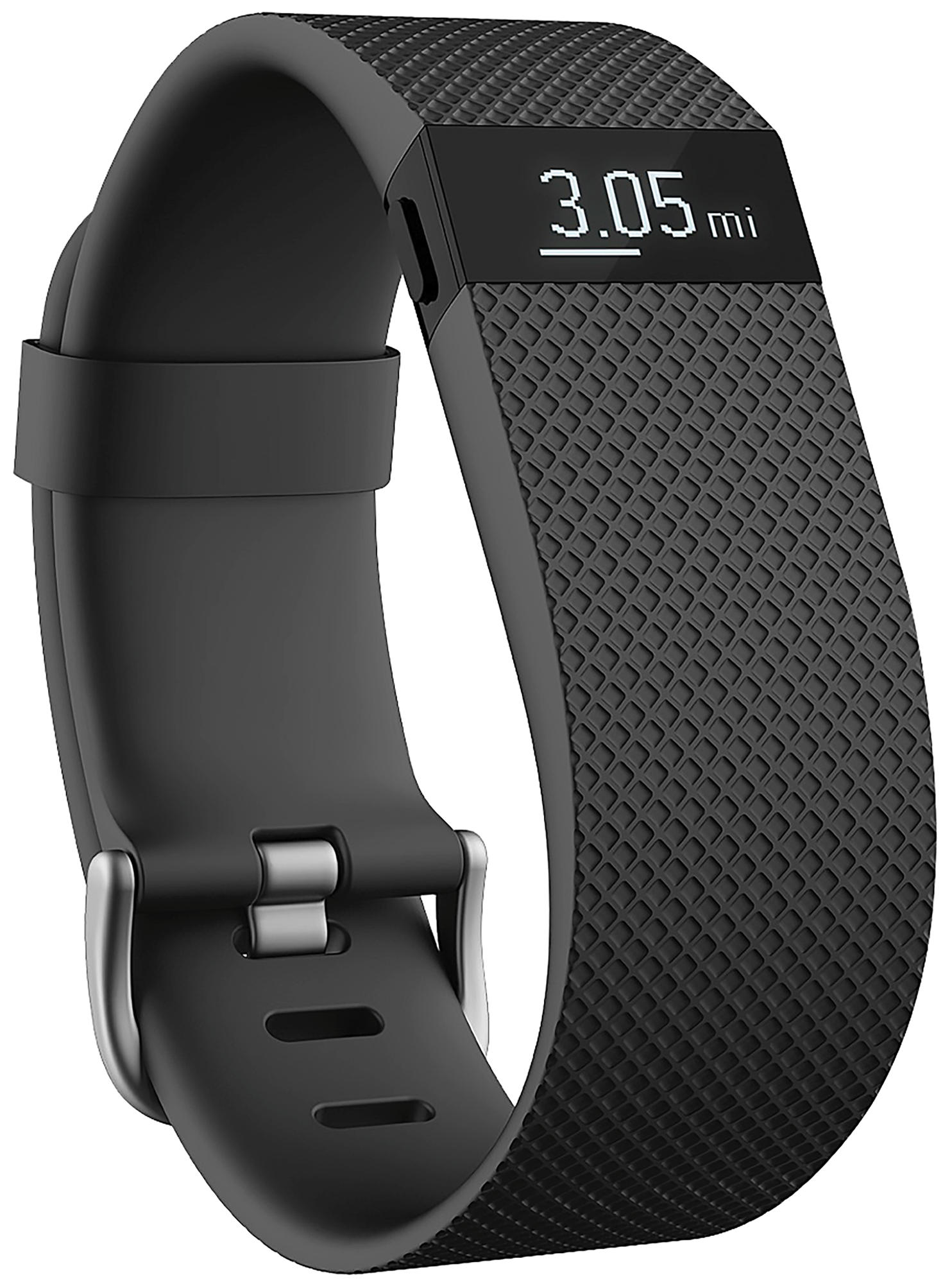FITBIT Charge HR Large, Fitness Tracker, L, Schwarz