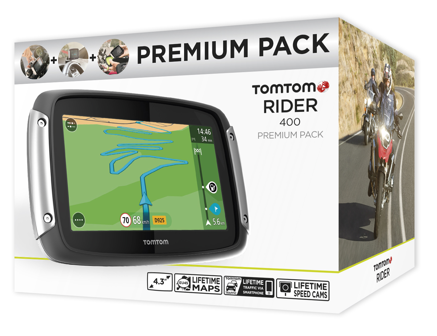TOMTOM Rider 400 Premium Pack Motorrad Europa