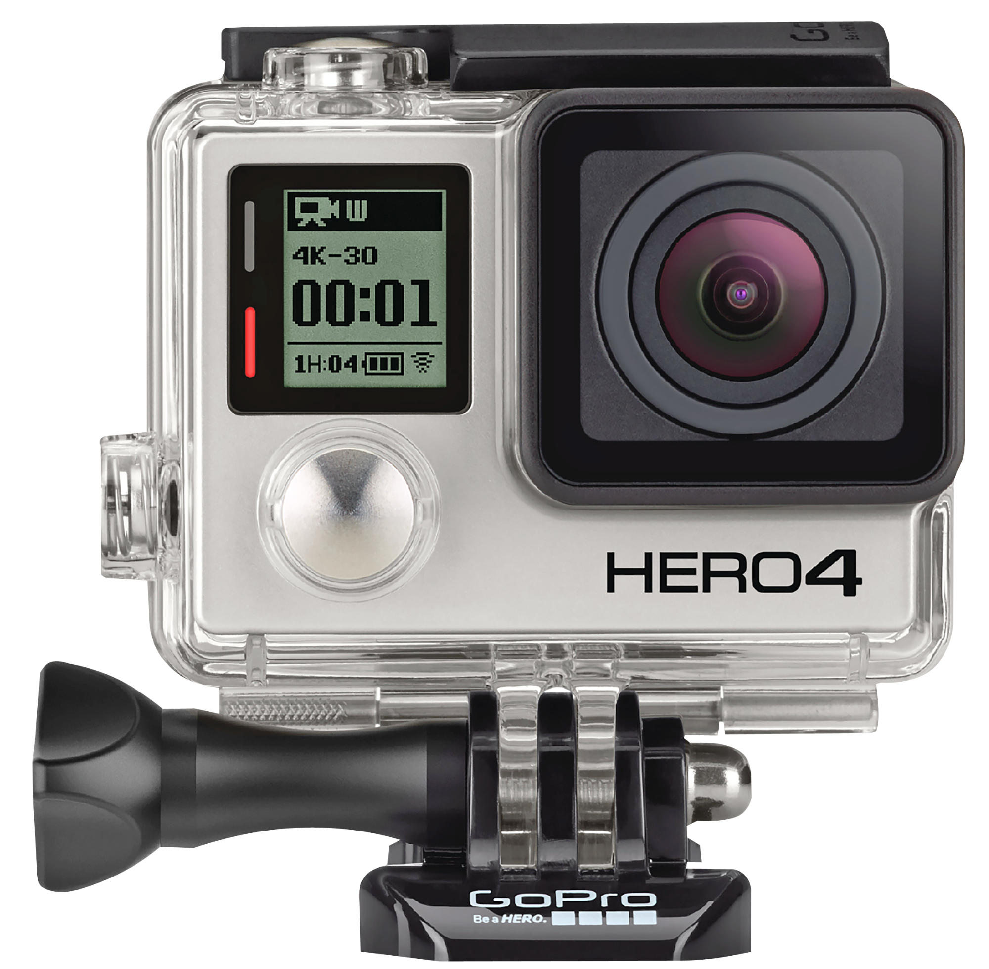 Videocámara deportiva - GoPro Hero4 Black, Vídeo 4K a 30FPS, 12MP