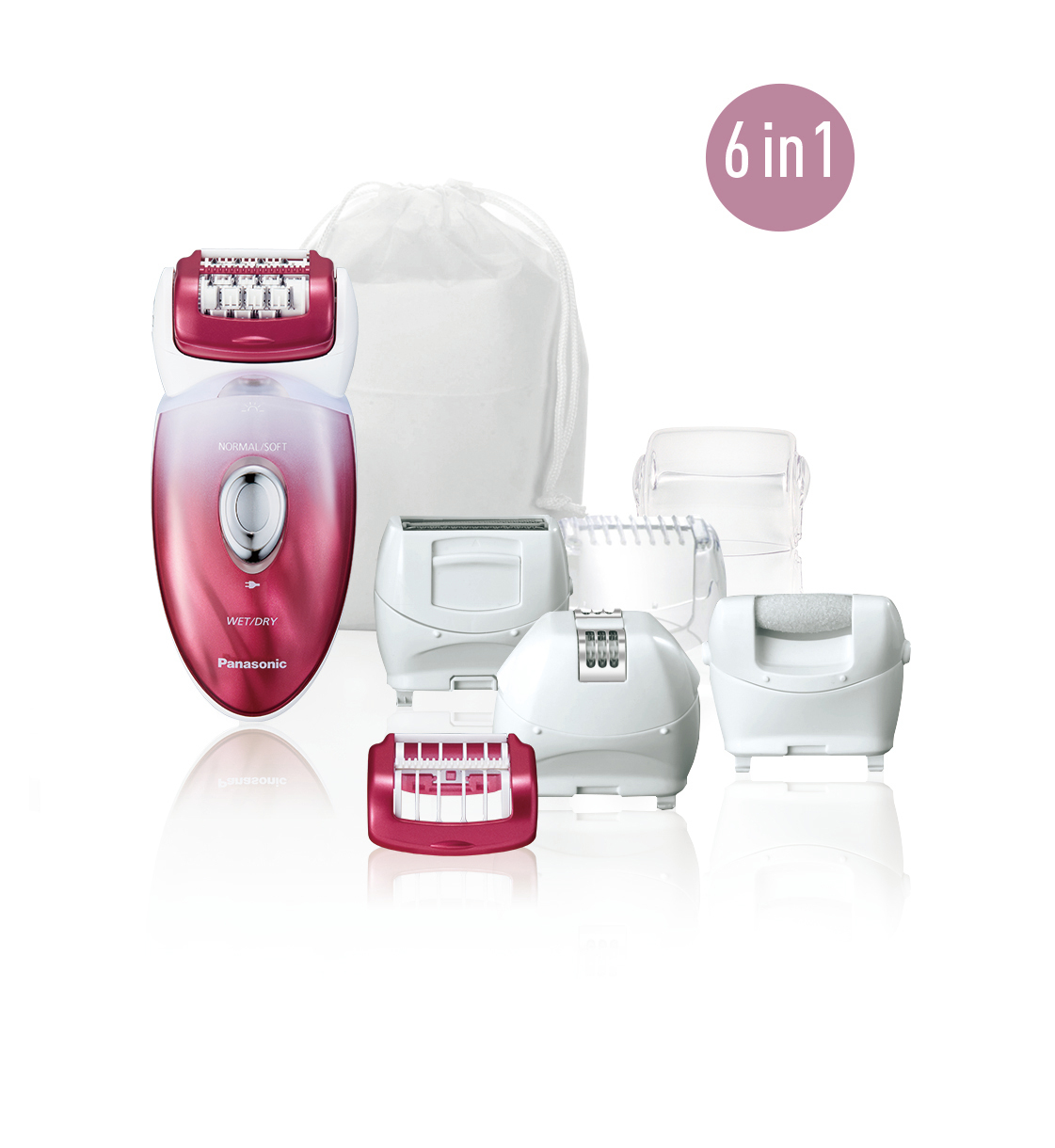PANASONIC ES-ED 92 Epilierer, Weiß/Pink