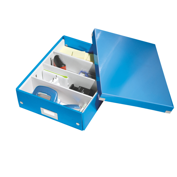 LEITZ 6058-00-36 CLICK&STORE Organisationsbox mittel Aufbewahrungsbox Blau