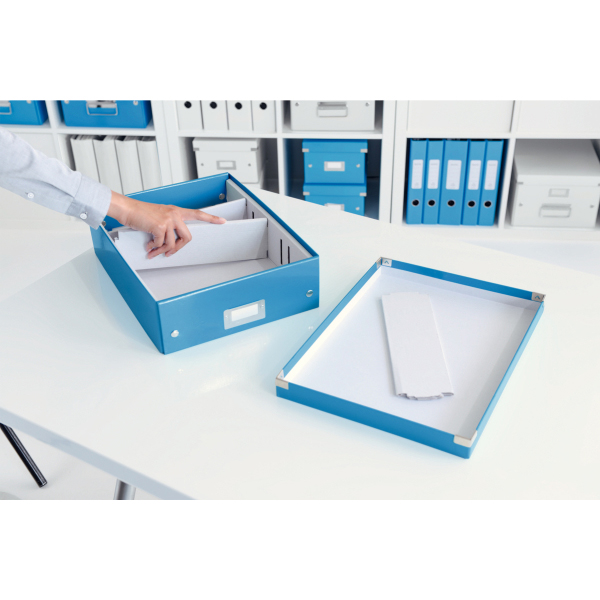 LEITZ 6058-00-36 CLICK&STORE Organisationsbox mittel Aufbewahrungsbox Blau