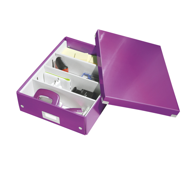 LEITZ 6058-00-62 CLICK&STORE Organisationsbox mittel Aufbewahrungsbox Violett