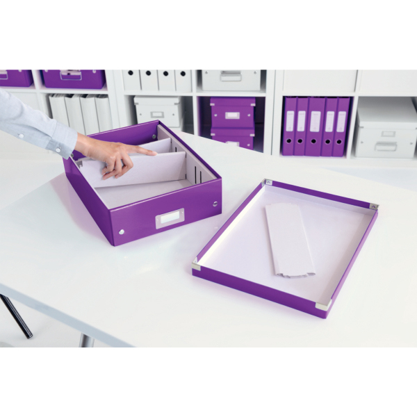 LEITZ 6058-00-62 CLICK&STORE Organisationsbox mittel Aufbewahrungsbox Violett