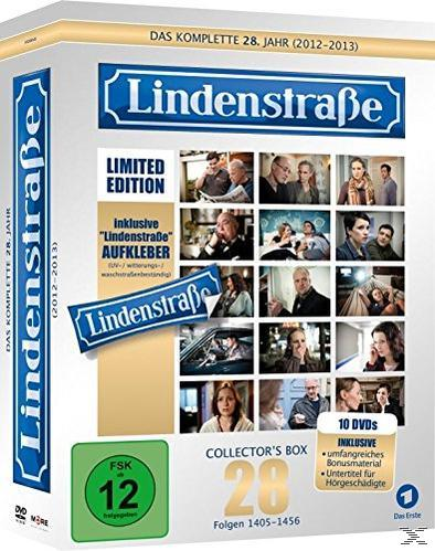 Eine DVD-Box der deutschen Fernsehserie 'Lindenstraße', mit verschiedenen Bildern der Darsteller.