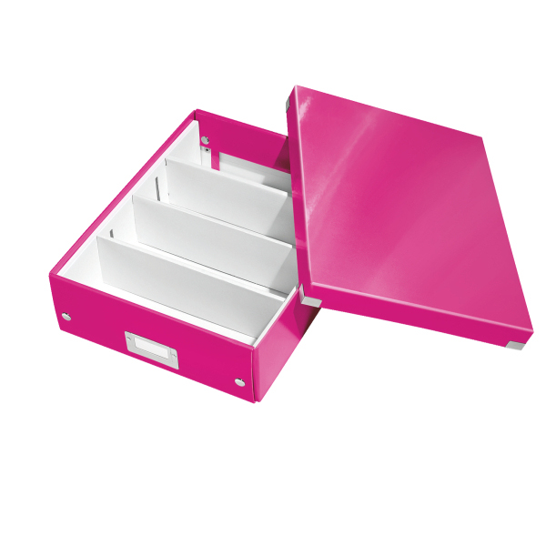 LEITZ 6058-00-23 CLICK&STORE Organisationsbox mittel Aufbewahrungsbox Pink
