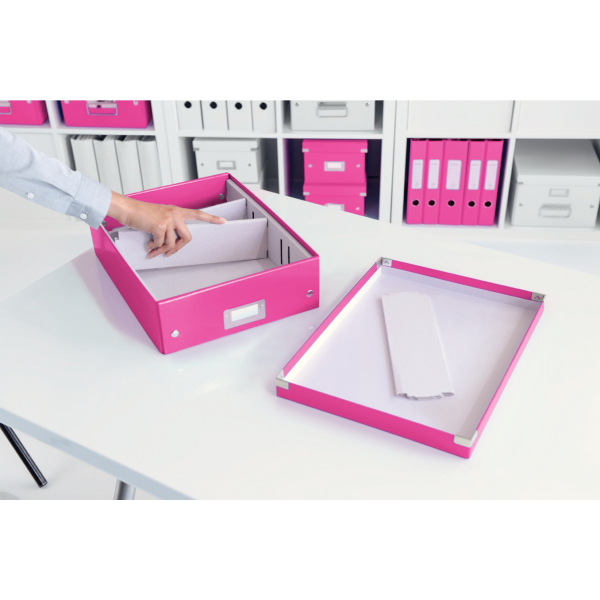 LEITZ 6058-00-23 CLICK&STORE Organisationsbox mittel Aufbewahrungsbox Pink