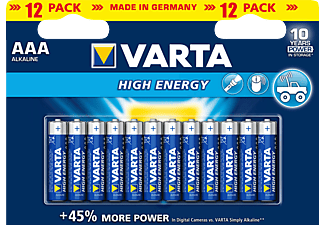 VARTA VARTA High-Energy AAA - Batterie alcaline - 12 pezzi - Pila