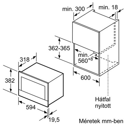 BOSCH BFL634GB1 Serie8 Beépíthető mikrohullámú sütő