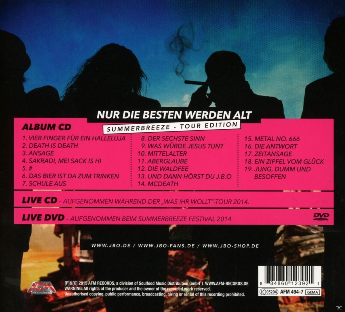 CD-Cover mit Text und Silhouetten von Personen. Rosa und weißes Farbschema.