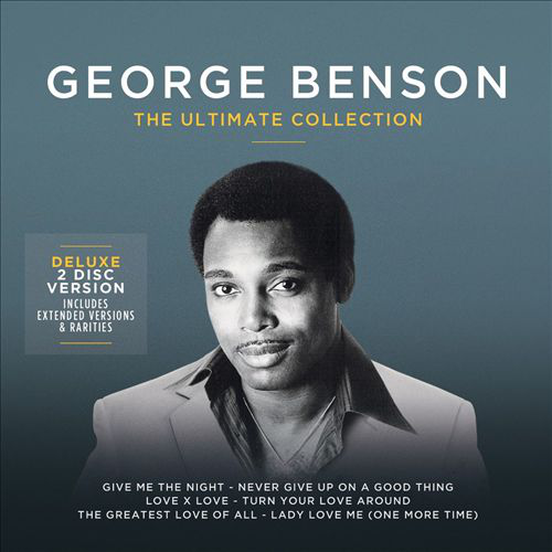 Album borító: George Benson öltönyben, a cím felül található, 'The Ultimate Collection'.