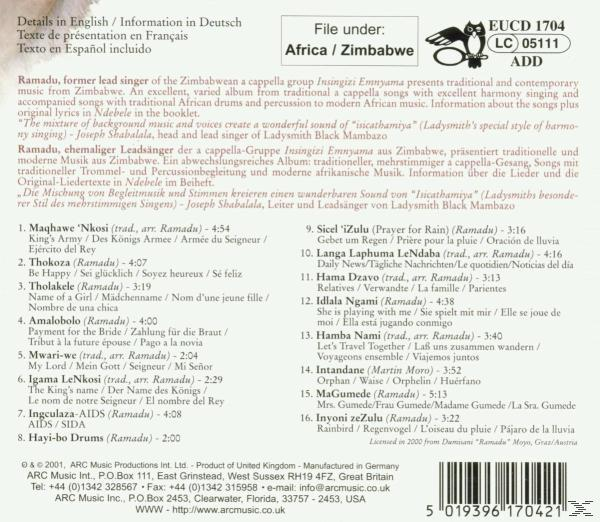 CD-Rückseite mit Text in mehreren Sprachen, einschließlich Trackliste und Urheberrechtsinformationen.