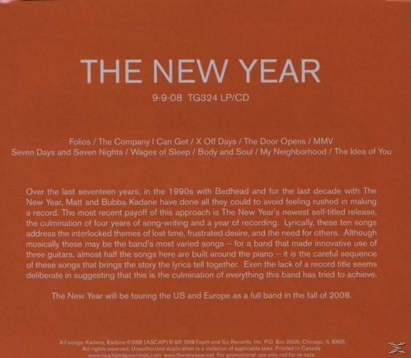 The New Year - The New Year  - (CD)