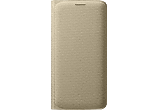 SAMSUNG SGS6E FLIP FABRIC COVER GOLD - Smartphonetasche (Passend für Modell: Samsung Galaxy S6 edge)