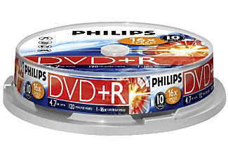 PHILIPS Pack 10 DVD+R 4.7 GB 16x (DR4S6B10F/00)