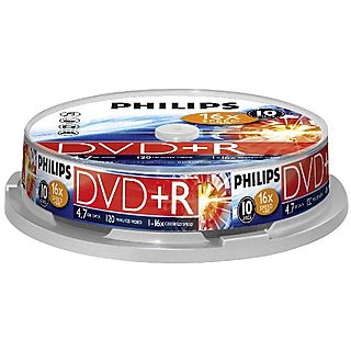 PHILIPS 10 Pack DVD+R 4.7 GB 16x (DR4S6B10F/00)