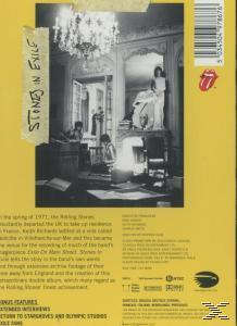 DVD-Hülle des Dokumentarfilms Stones in Exile. Gelber Hintergrund, Bandmitglieder im Bild.