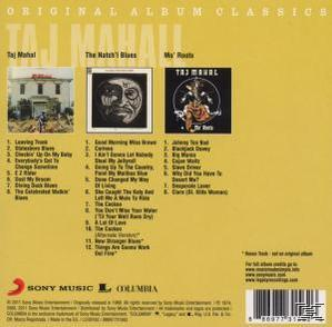 CD-Cover mit drei kleinen Albumcovern mit gelbem Hintergrund. Text steht oben.