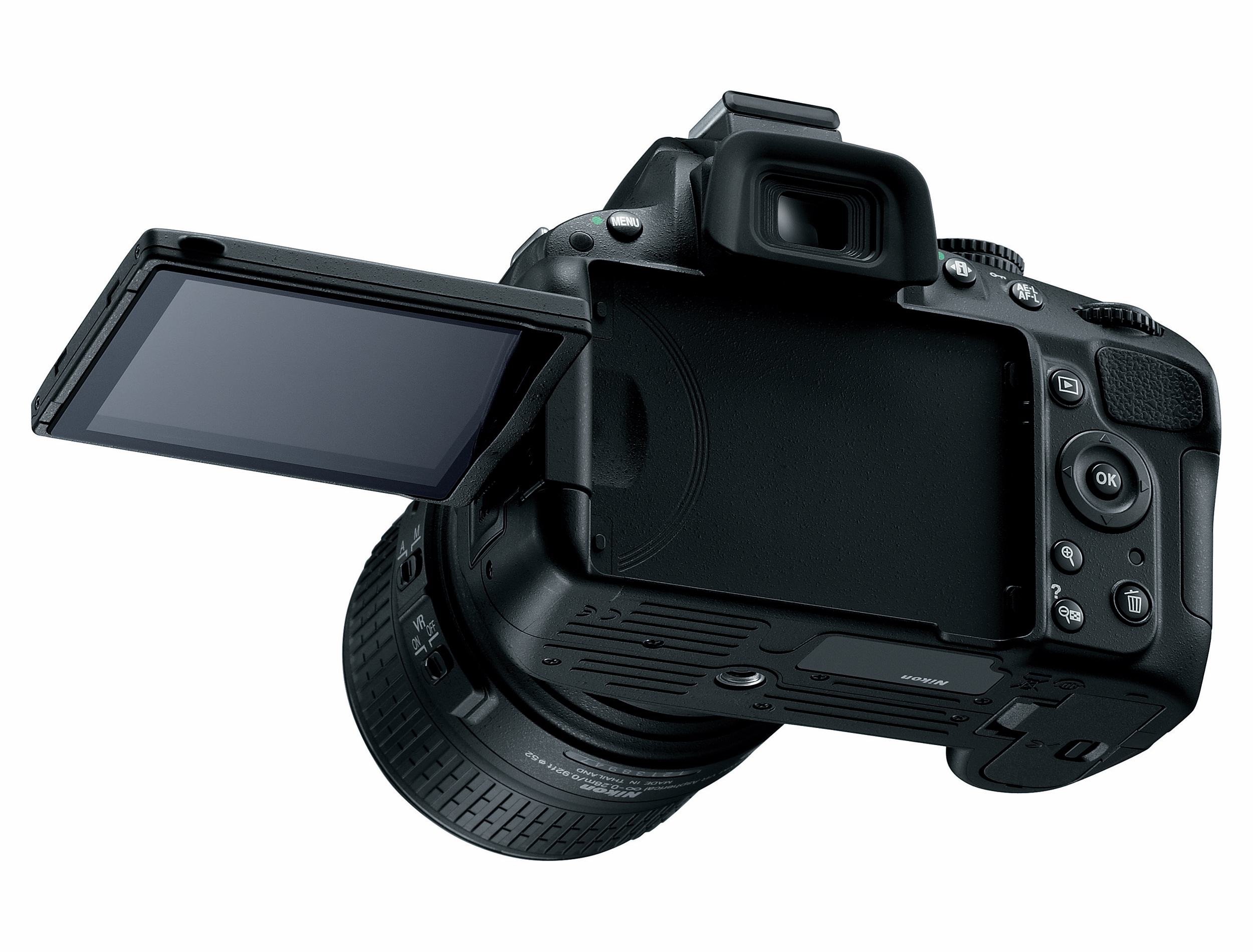 NIKON D5100+18-55mm VR Spiegelreflexkamera, 16,2 Megapixel, 18-55 mm Objektiv (VR), Schwarz