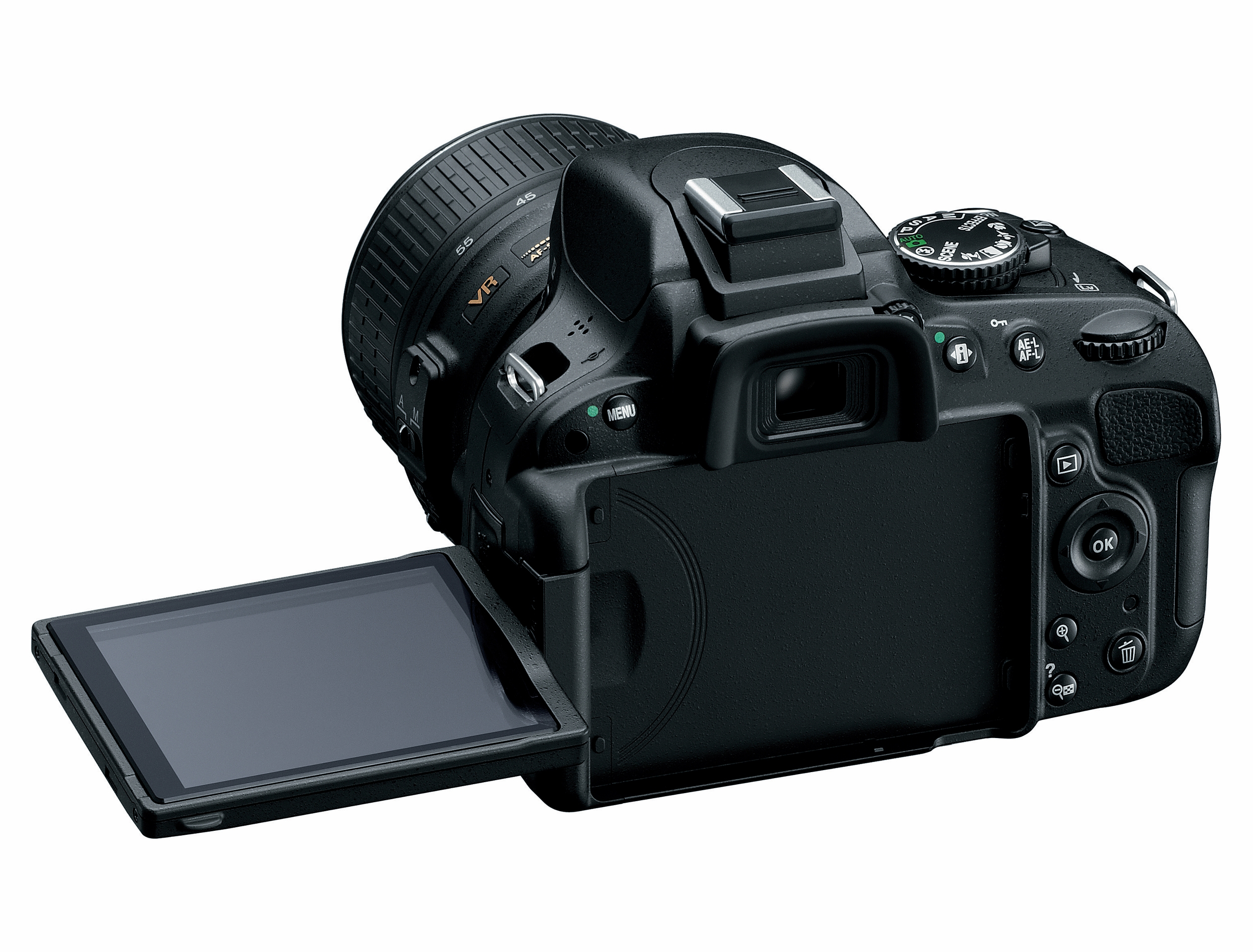 NIKON D5100+18-55mm VR Spiegelreflexkamera, 16,2 Megapixel, 18-55 mm Objektiv (VR), Schwarz