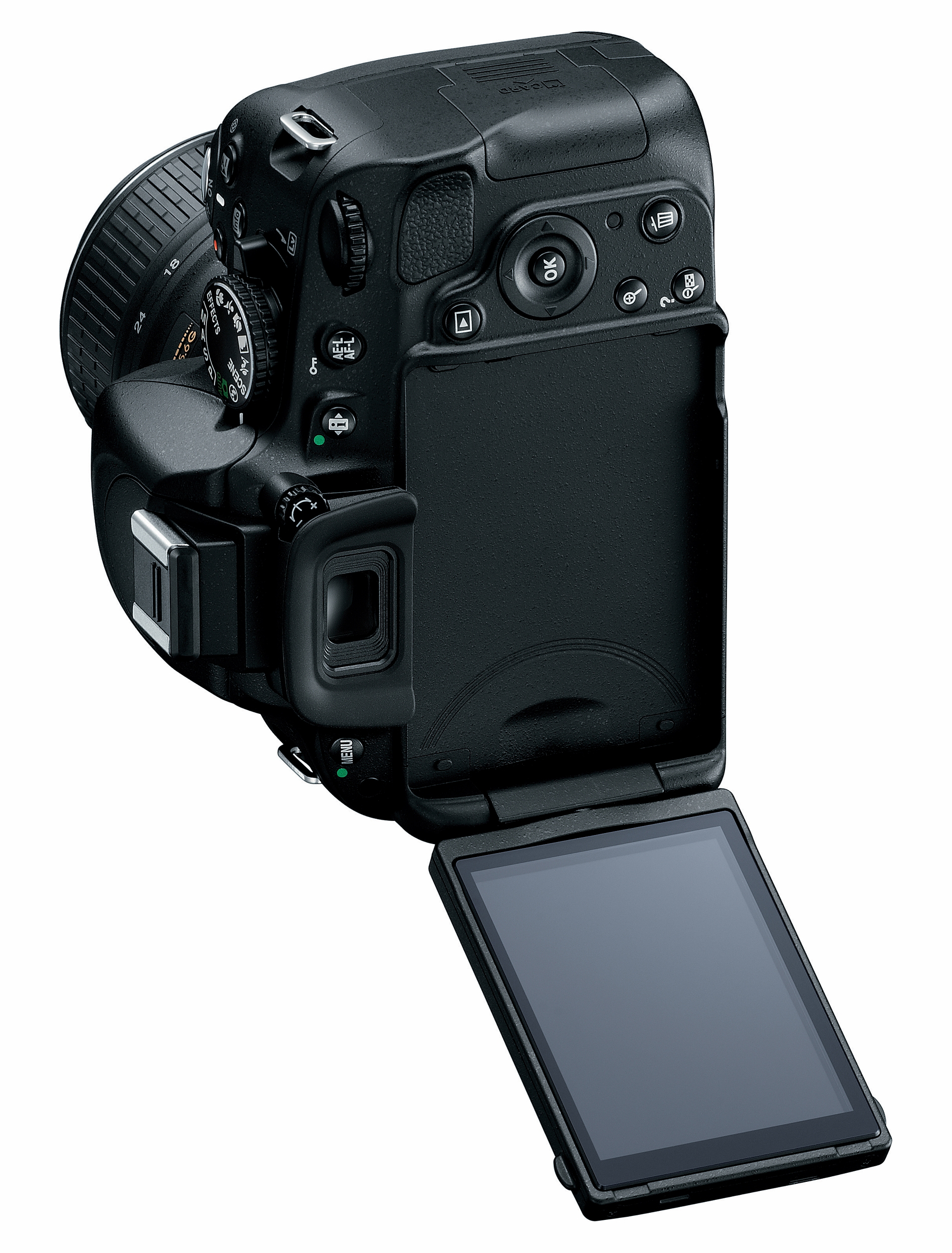 NIKON D5100+18-55mm VR Spiegelreflexkamera, 16,2 Megapixel, 18-55 mm Objektiv (VR), Schwarz