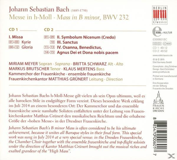 VARIOUS - H-Moll-Messe, Bwv 232 (Frauenkirche)  - (CD)