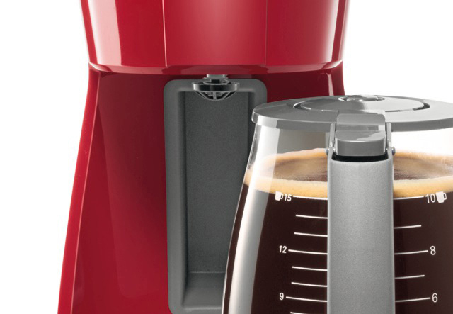 BOSCH TKA 3A 034 Kaffeemaschine Rot/Hellgrau