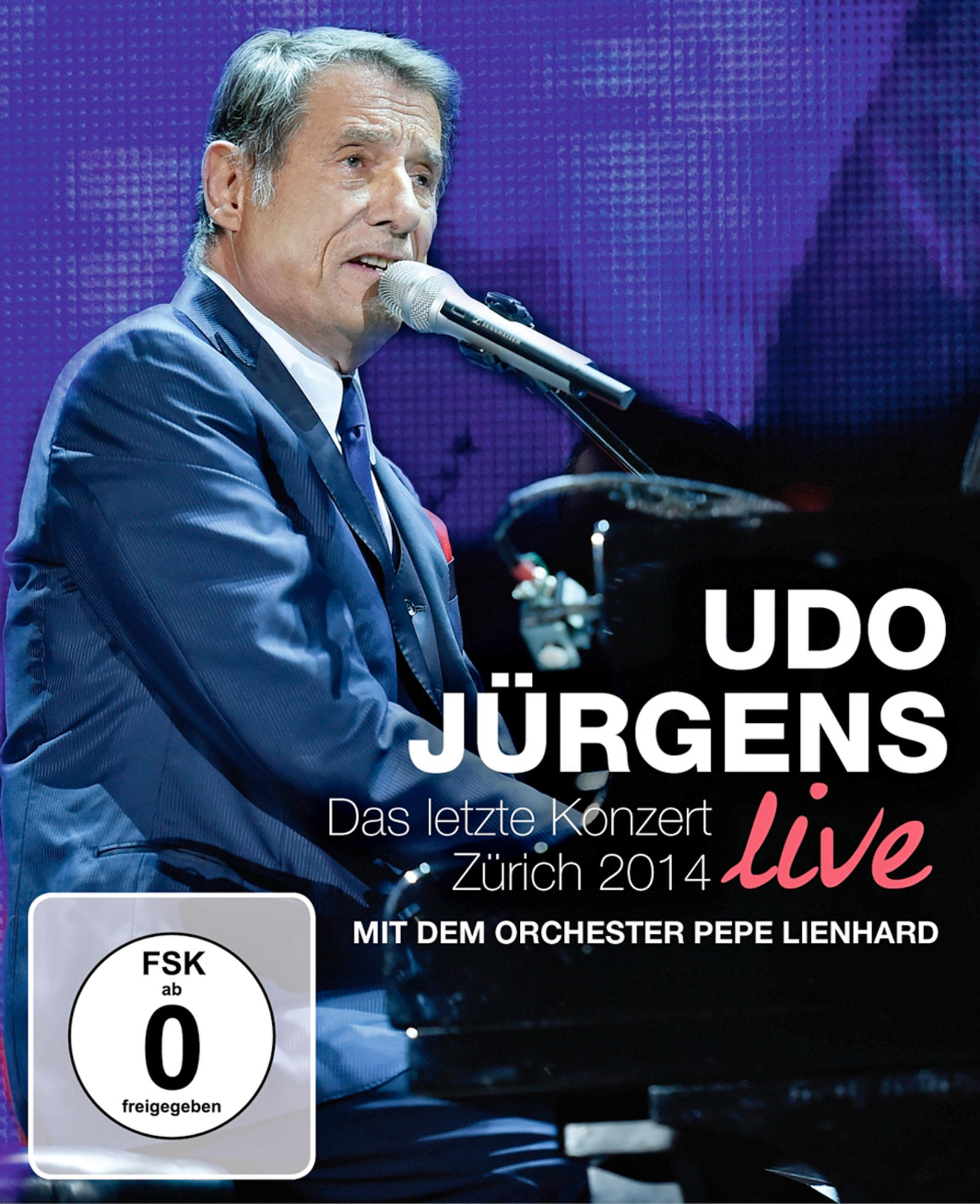 CD-Cover mit einem Mann auf der Bühne mit Mikrofon und Klavier. Der Titel ist auf Deutsch.