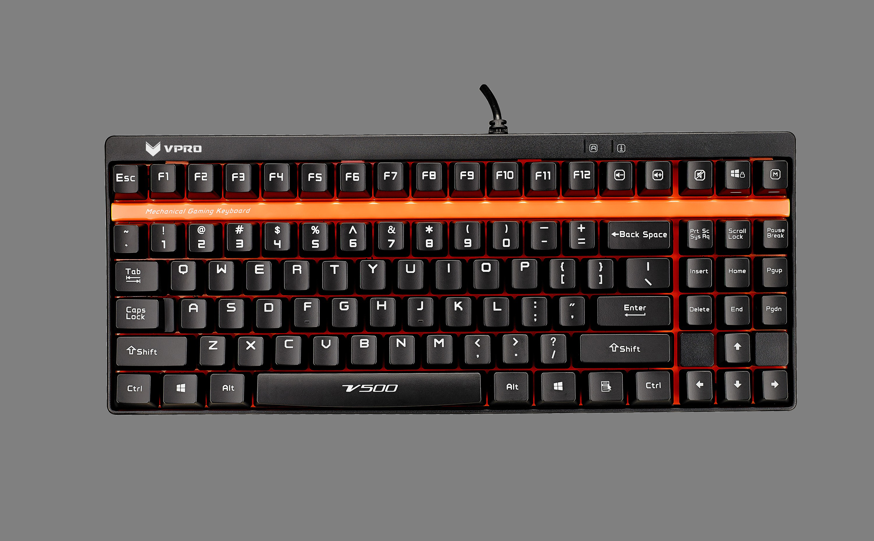 RAPOO V500, Gaming Tastatur, Mechanisch, kabelgebunden, Schwarz