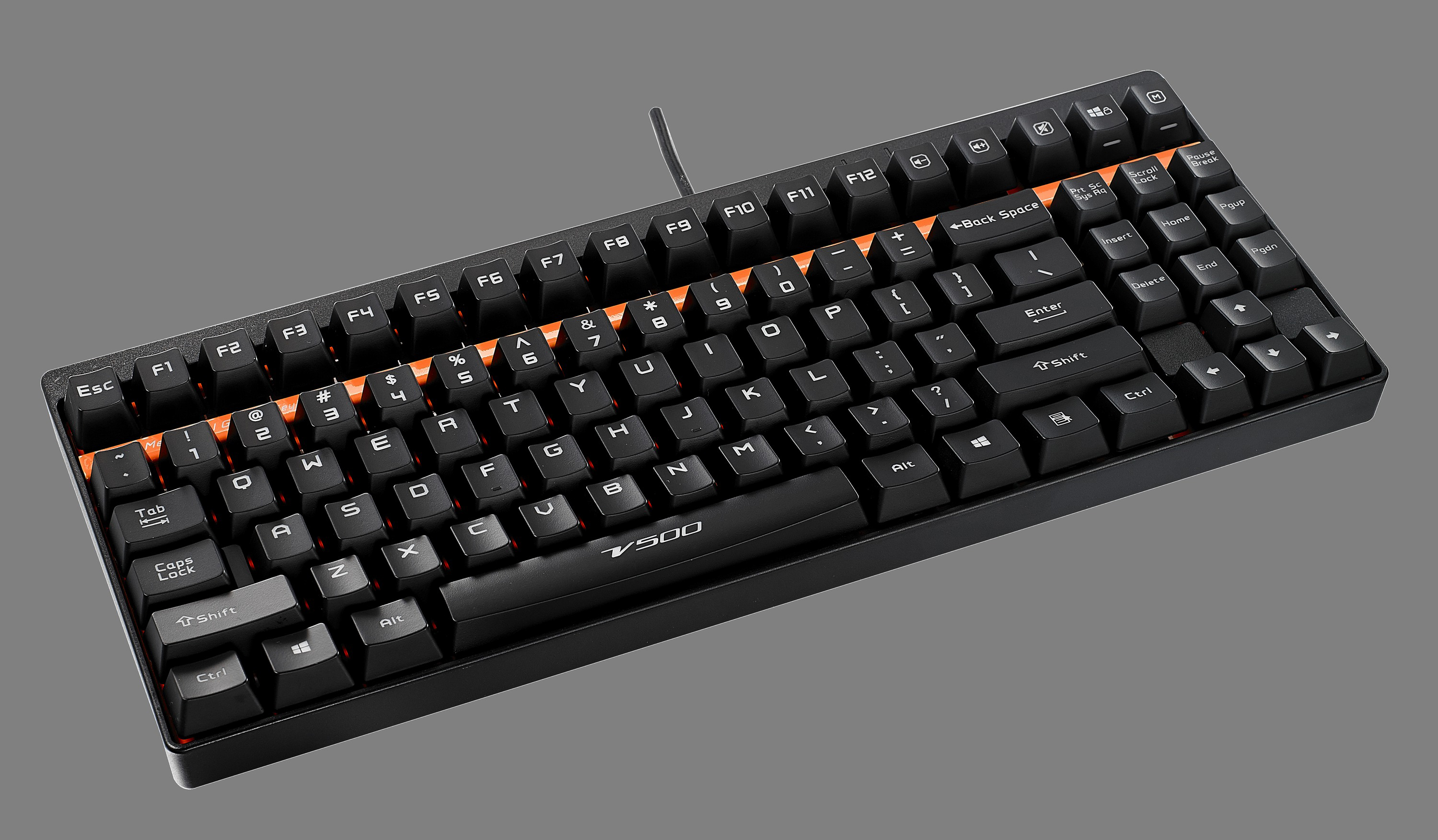 RAPOO V500, Gaming Tastatur, Mechanisch, kabelgebunden, Schwarz