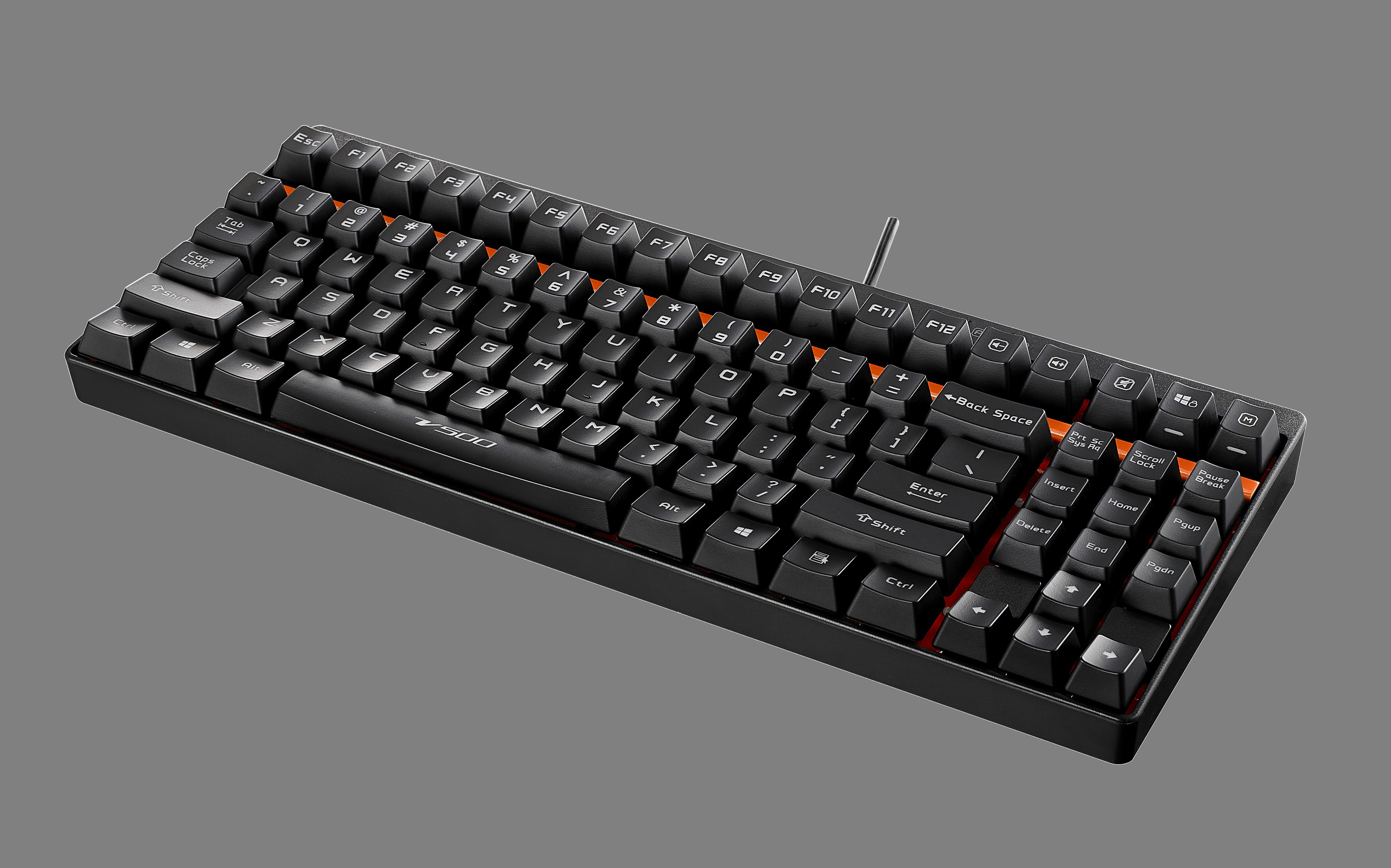 RAPOO V500, Gaming Tastatur, Mechanisch, kabelgebunden, Schwarz