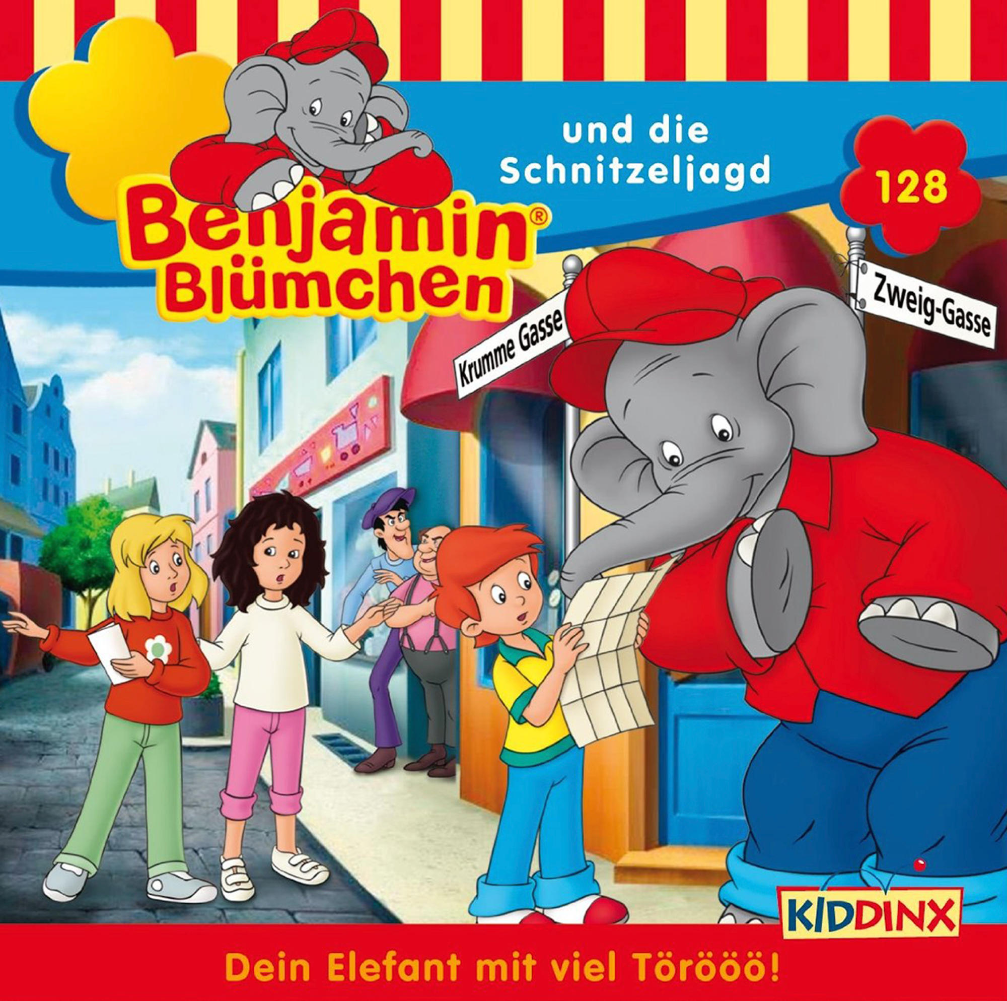 Ein Kinderbuchcover mit Zeichentrickfiguren und Text.